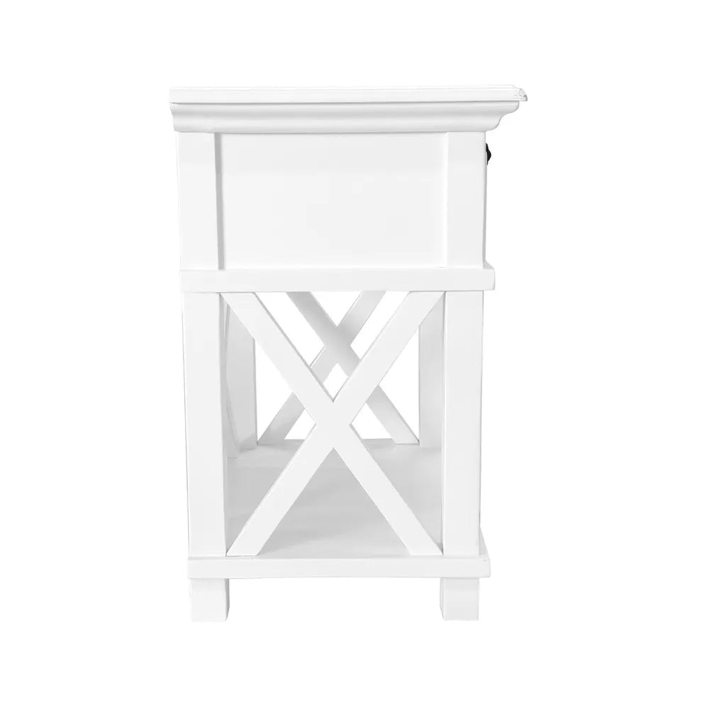 WEST BEACH BEDSIDE TABLE WHITE