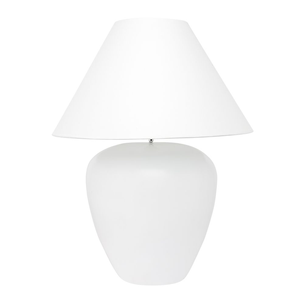 Picasso Table Lamp - White with White Shade