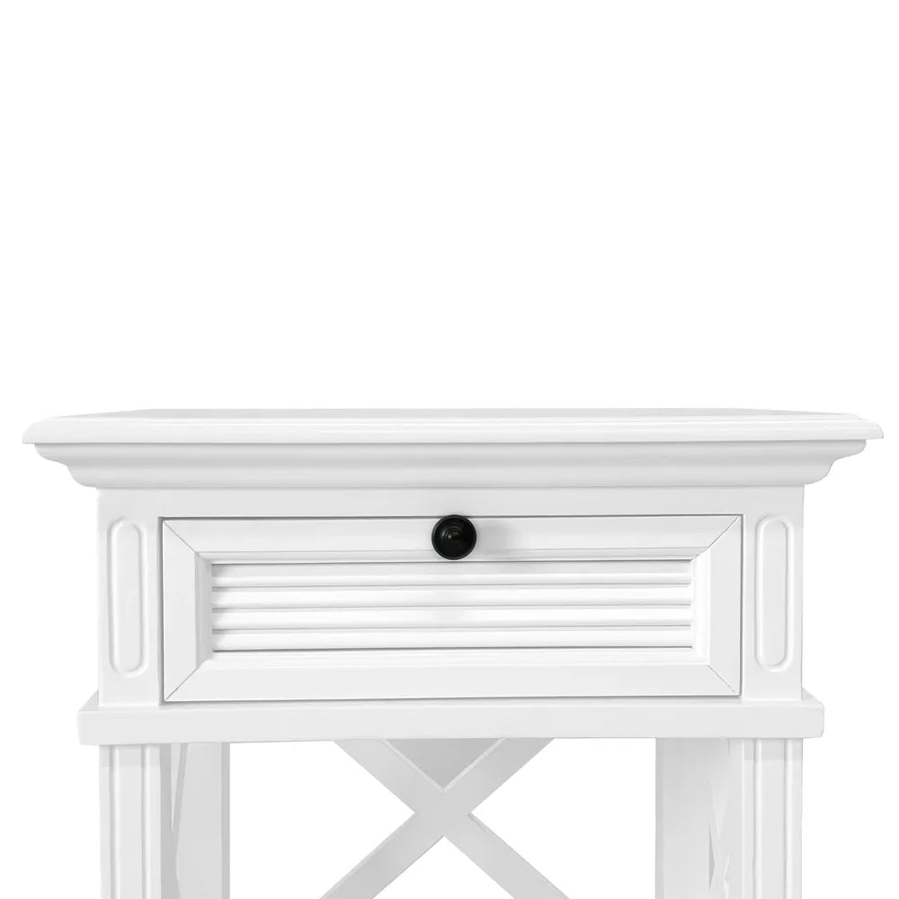 WEST BEACH BEDSIDE TABLE WHITE