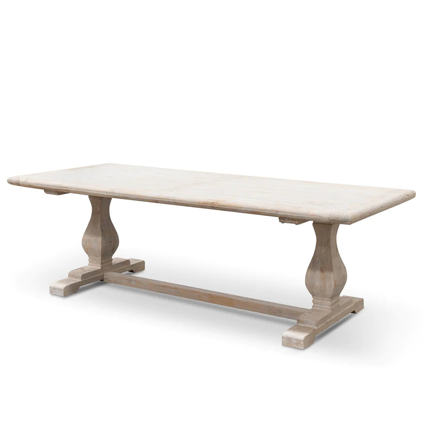 Rustic White Washed Dining Table 2.4m