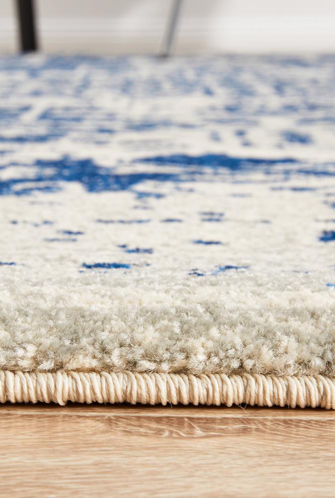 Evoke Horizon White Navy Transitional Rug