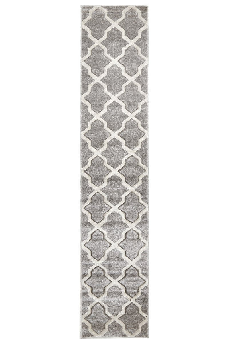 Icon Cross Hatch Modern Rug Silver