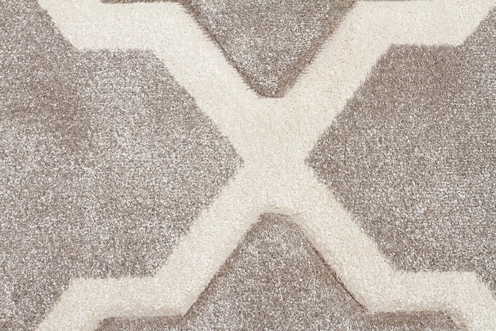 Icon Cross Hatch Modern Rug Silver