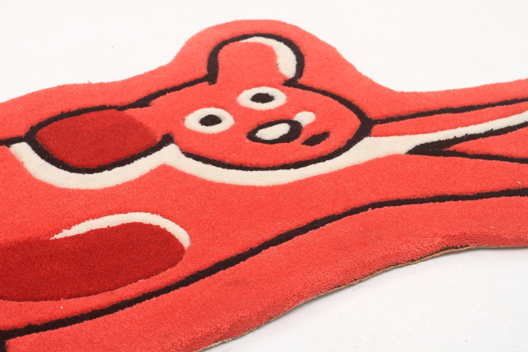 Dog Mat Tufted Acrylic Red Kids Rug