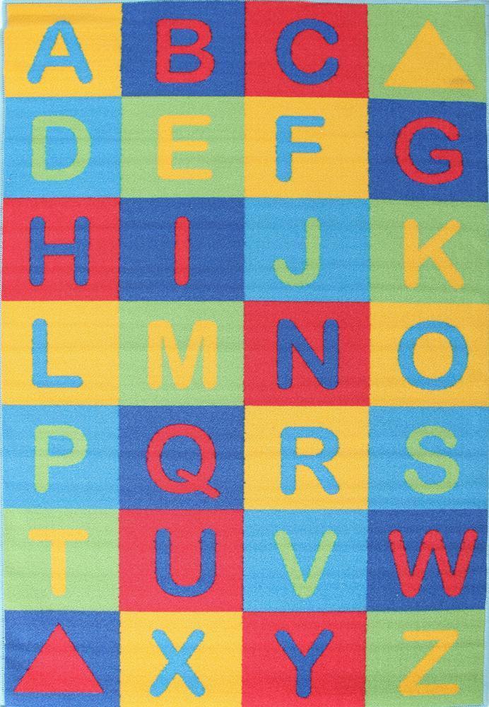 Kids Non Slip Alphabet Rug Primary