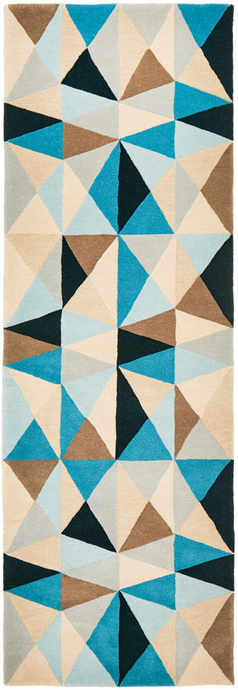 Matrix Pure Wool 901 Turquoise Runner Rug