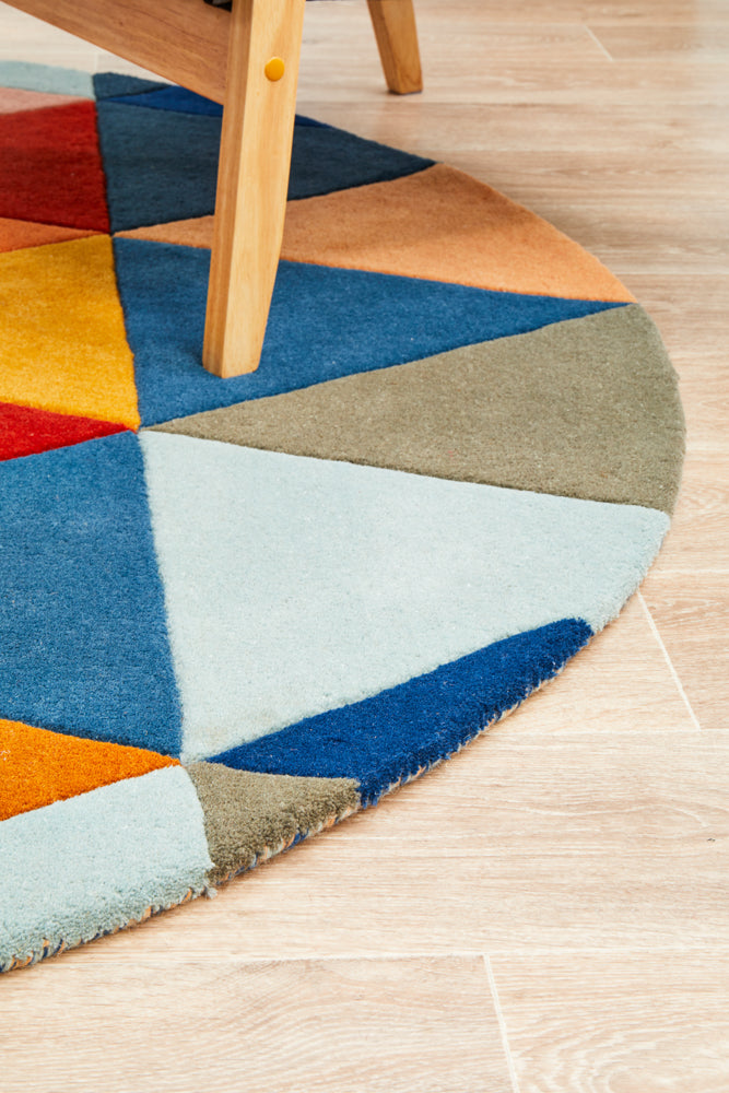 Matrix Pure Wool 905 Multi Round Rug