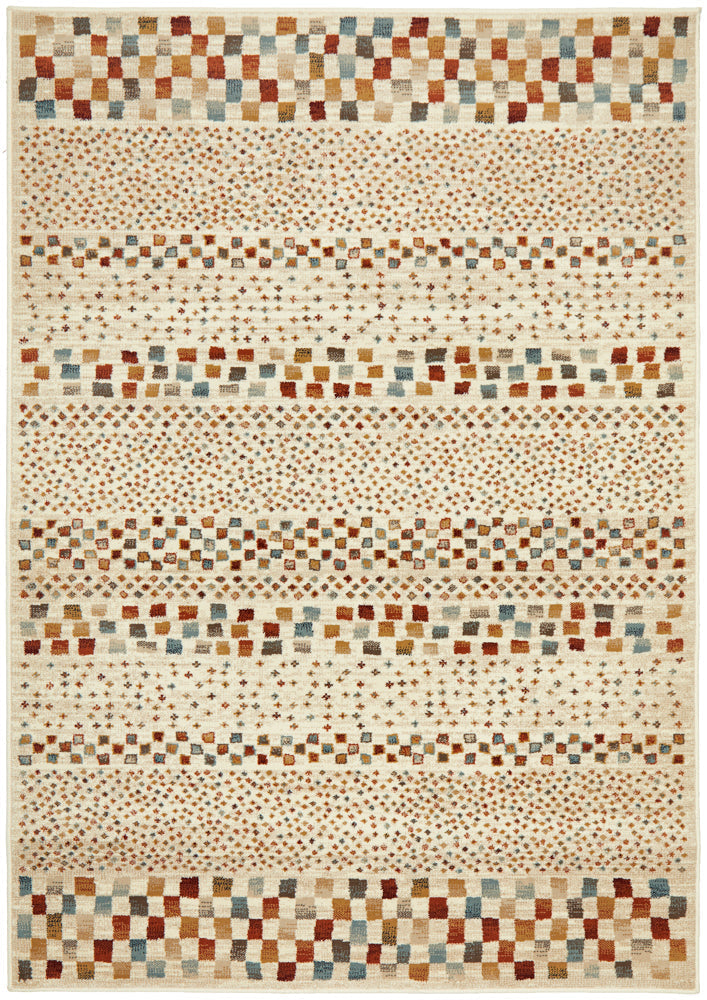 Oxford Squares Bone Rug