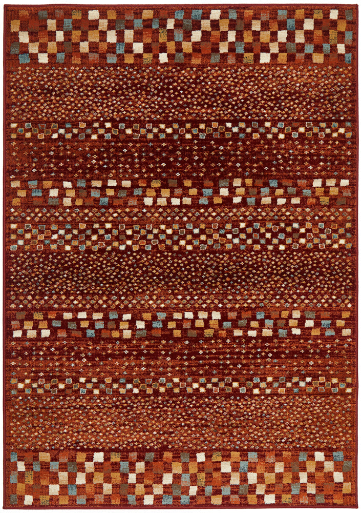 Oxford Squares Rust Rug