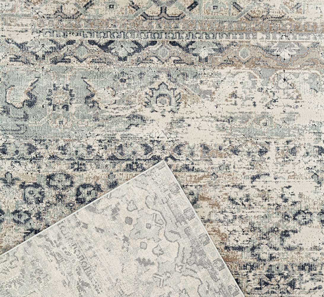 Providence Esquire Segments Traditional Blue Rug