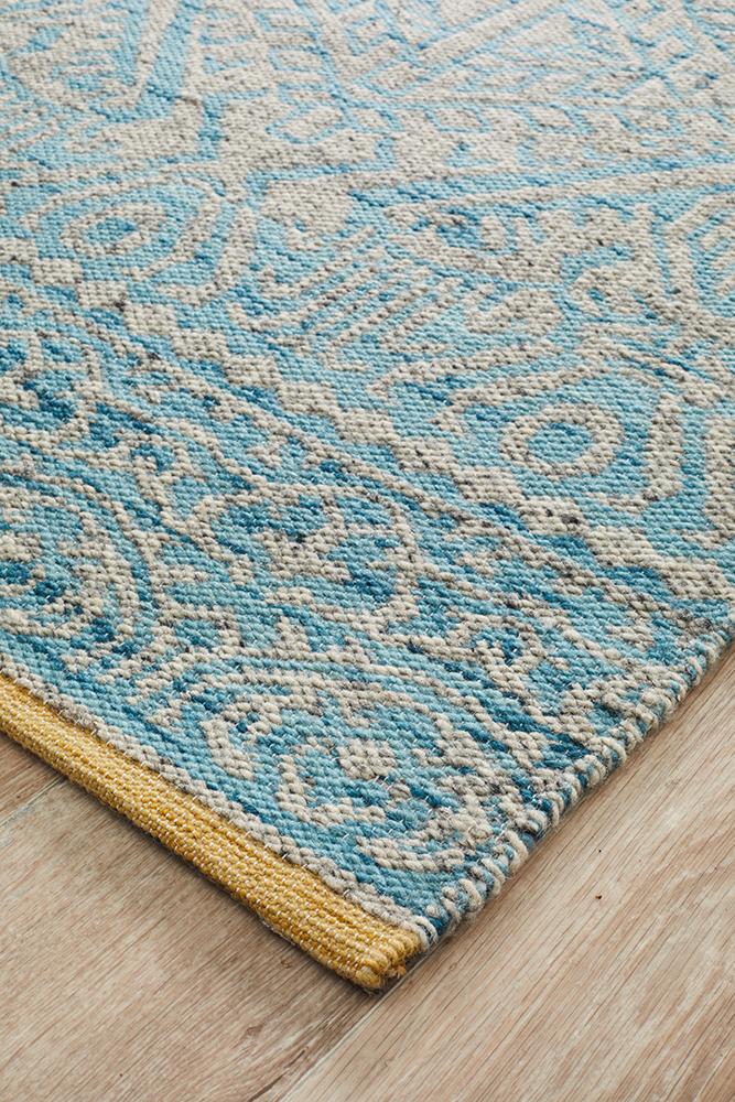 Relic Hunter Blue Grey Rug