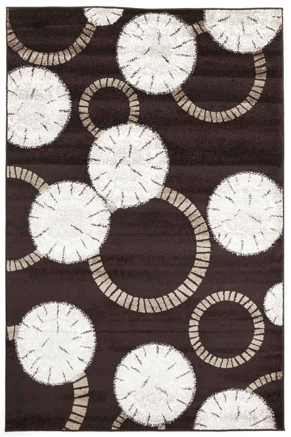 Swift Funky Orbit Rug Brown, Beige