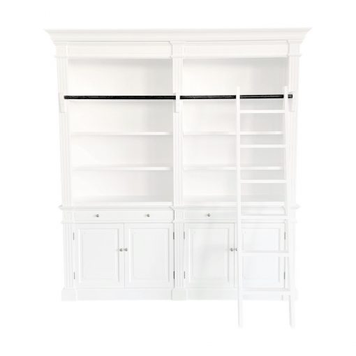 French Library Two-Bay Bookcase