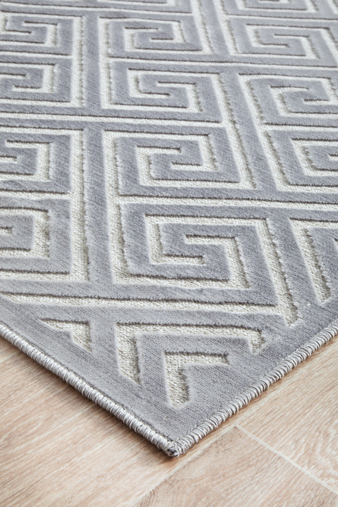 York Alice Silver Runner Rug