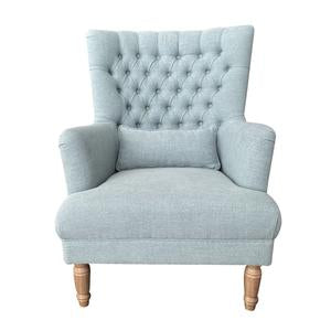 BAYSIDE PISTACHIO BUTTON TUFTED WINGED ARMCHAIR IN STOCK